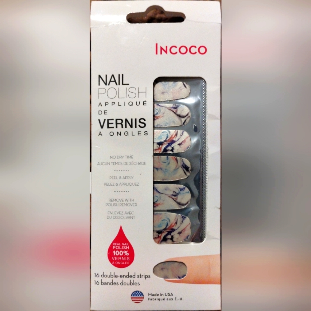 INCOCO NAIL POLISH REAL NAIL POLISH 100% 16 double-ended strips